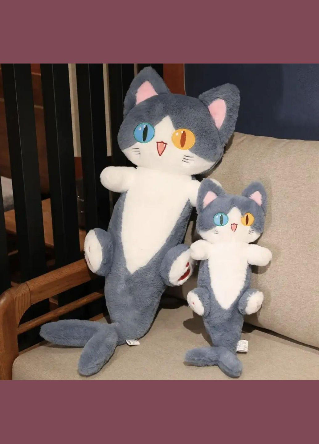 Мягкая игрушка КитАкула 50см, плюшевая игрушка-подушка Акула-Кит, Серый IKEA (302898192)