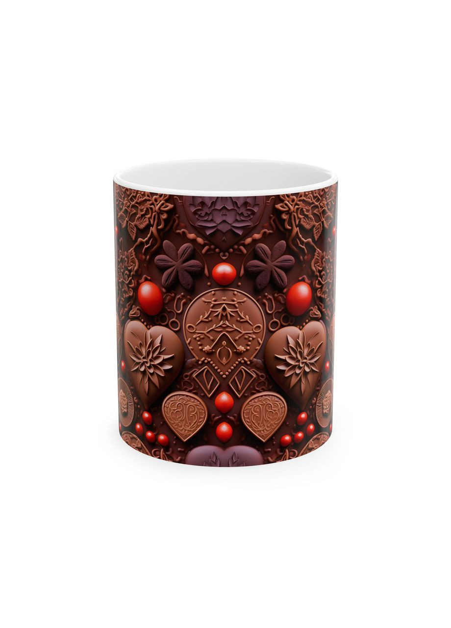 Керамічна чашка з дизайном "Палітра сердець" - 10 No Brand (368671576)