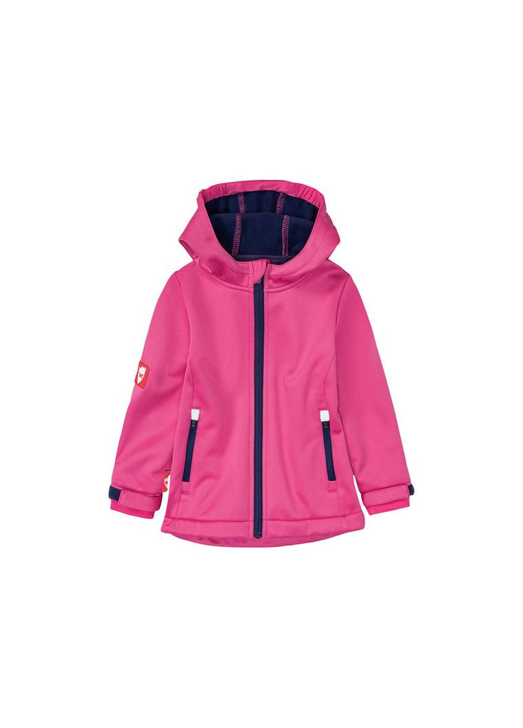 Малиновая демисезонная куртка softshell (софтшел) водоотталкивающая и ветрозащитная для девочки bionic-finish® eco 375429 куртка-лайнер Lupilu