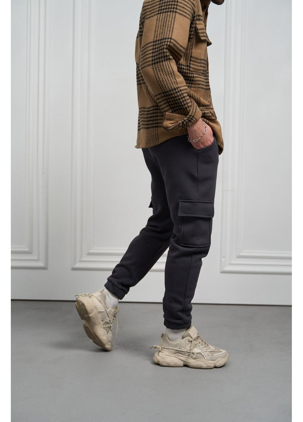 Чоловічі утеплені штани-карго з тринитки Vakko (361657531)