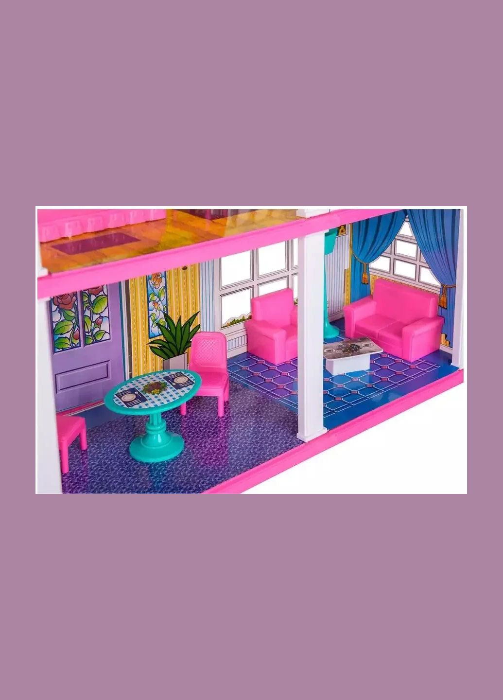 Будиночок для ляльок 2-х поверховий з меблями 62*10*48 см Shantou (348109062)