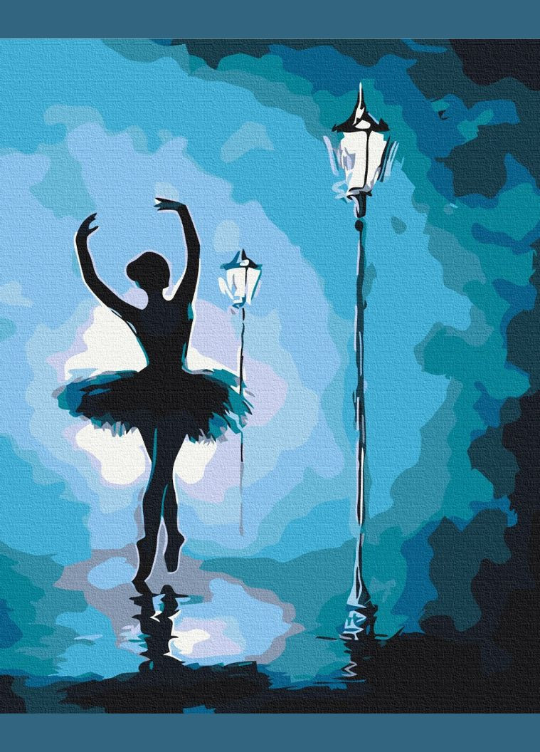 Картина за номерами "Балерина в світлі ліхтарів" 40х50 см Brushme (363986432)