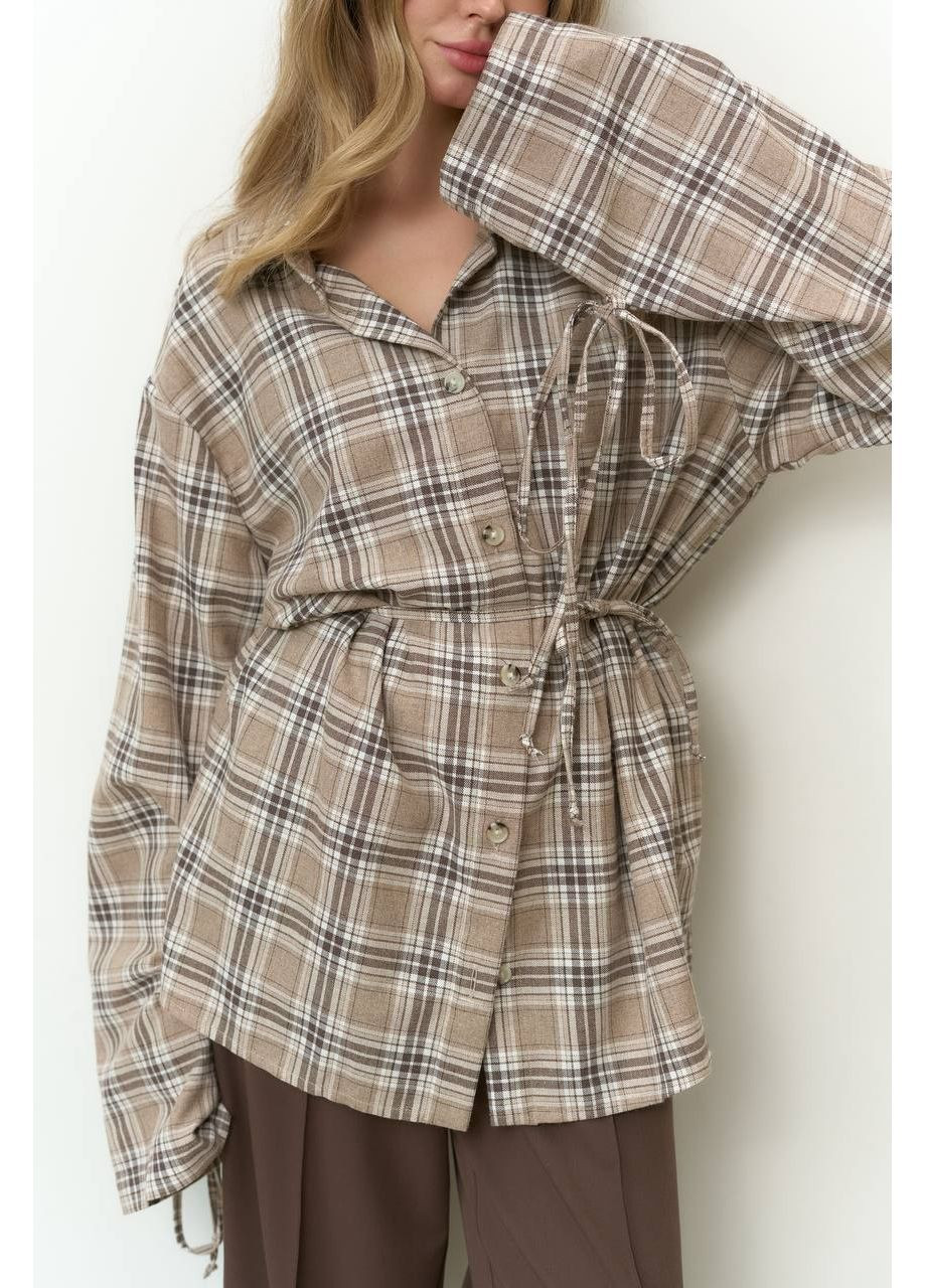 Жіноча сорочка оверсайз у клітинку MonCher (362206361)