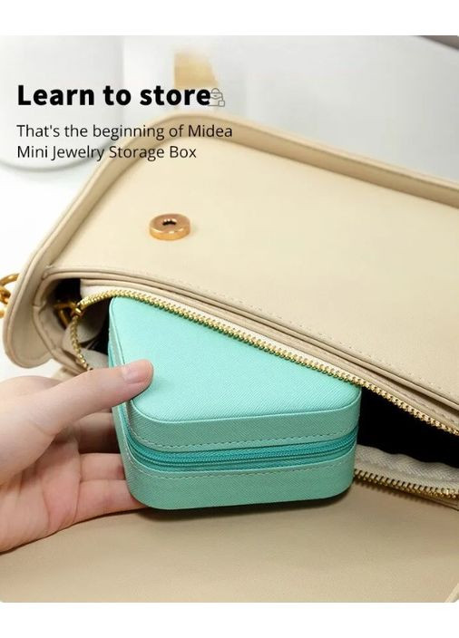 Мініатюрна шкатулка для зберігання ювелірних виробів, портативний міні-футляр для подорожей. Рожевого кольору. No Brand (295012658)