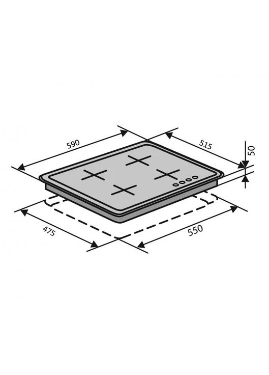 Варильна поверхня HG640-TA3G CS (BK) Ventolux (346491159)
