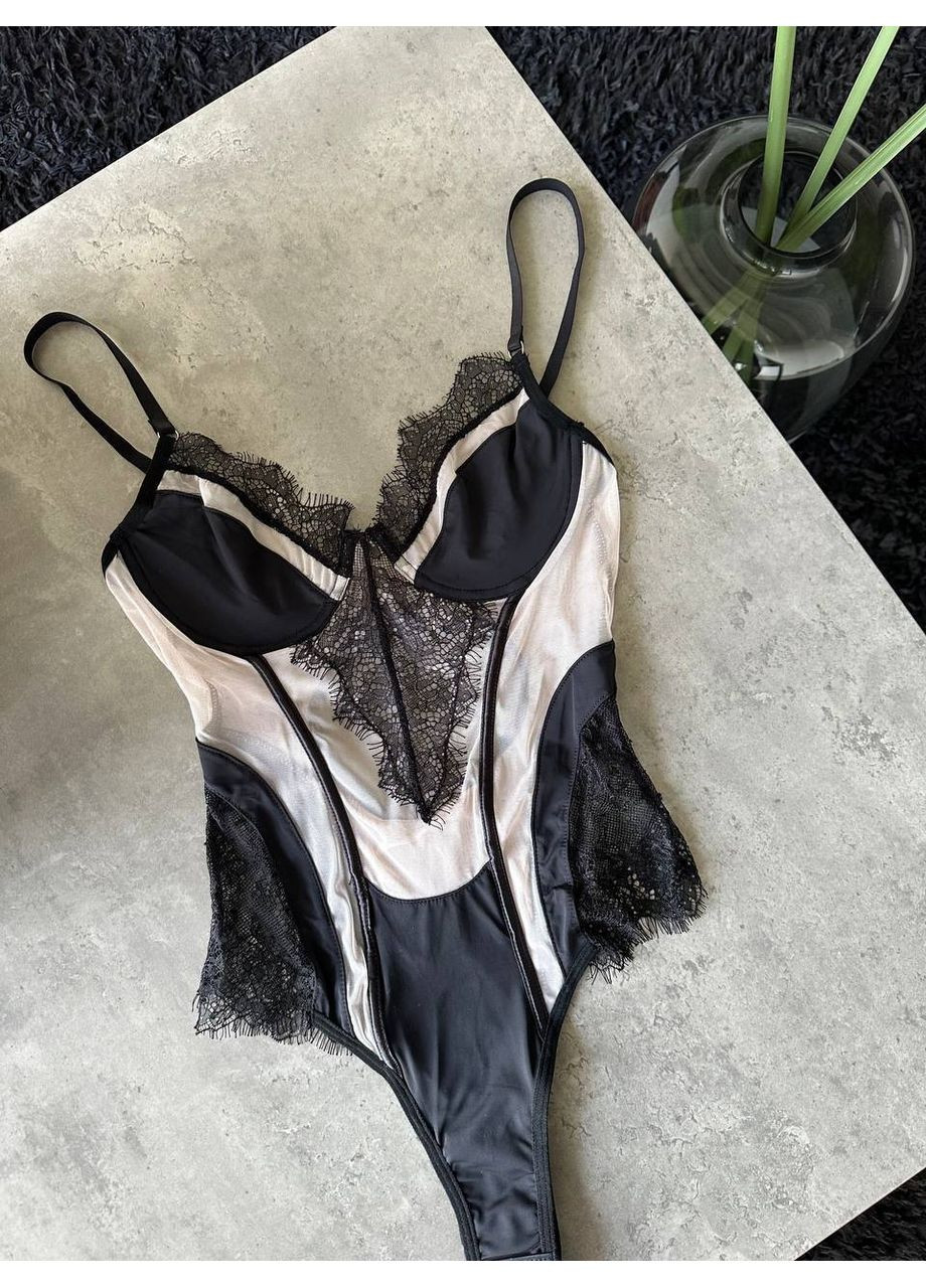 Боді чорне з чашечкою та регульованими шлейками Vital-Textile 132/45 (361853724)