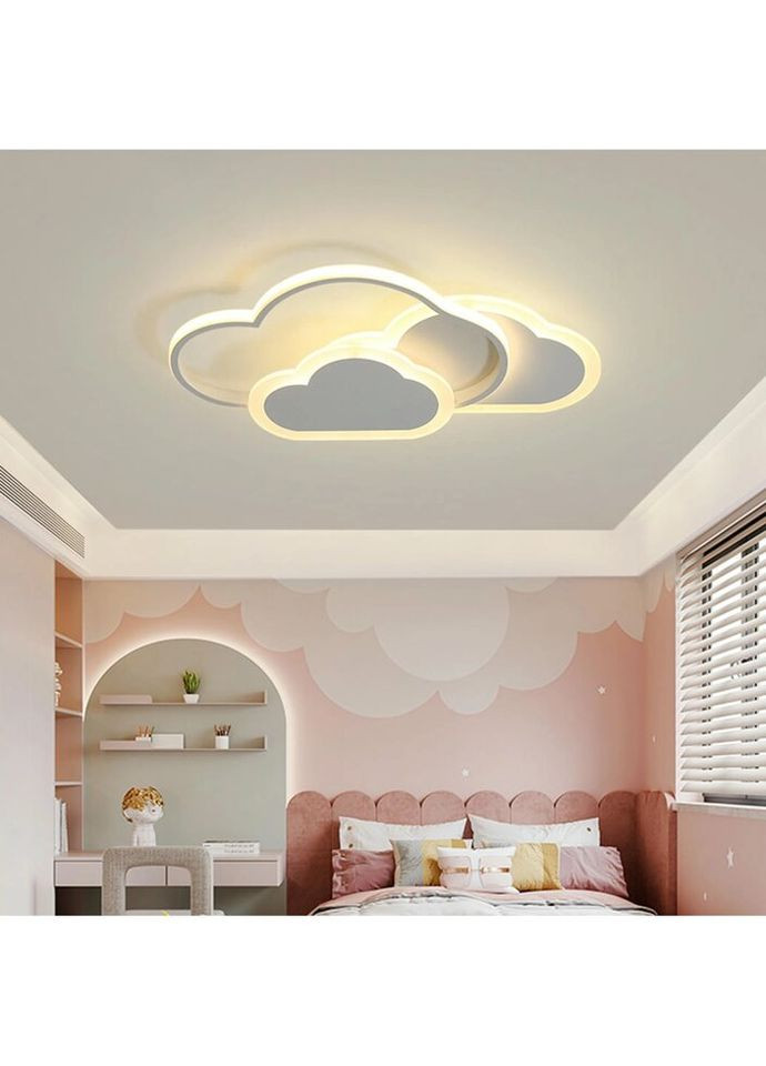 Люстра светодиодная потолочная LED светильник для квартиры на потолок лэд 27321 Белый 6х32х55 см. Sunnysky (324396266)