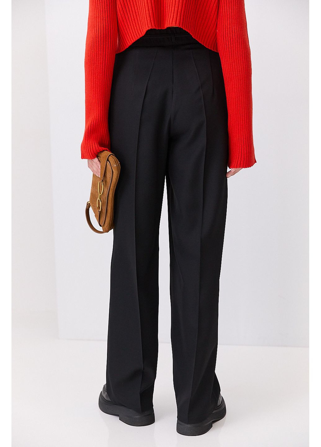 Жіночі класичні штани сірі зі строчкою спереду Arjen (361056861)