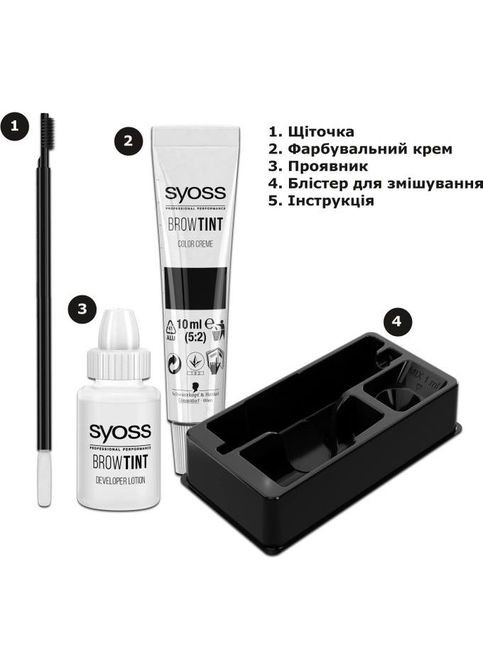 Стойкая краска для бровей Brow Tint 5-1, светло-каштановый, 17 мл Syoss 9000101715668 (342322266)