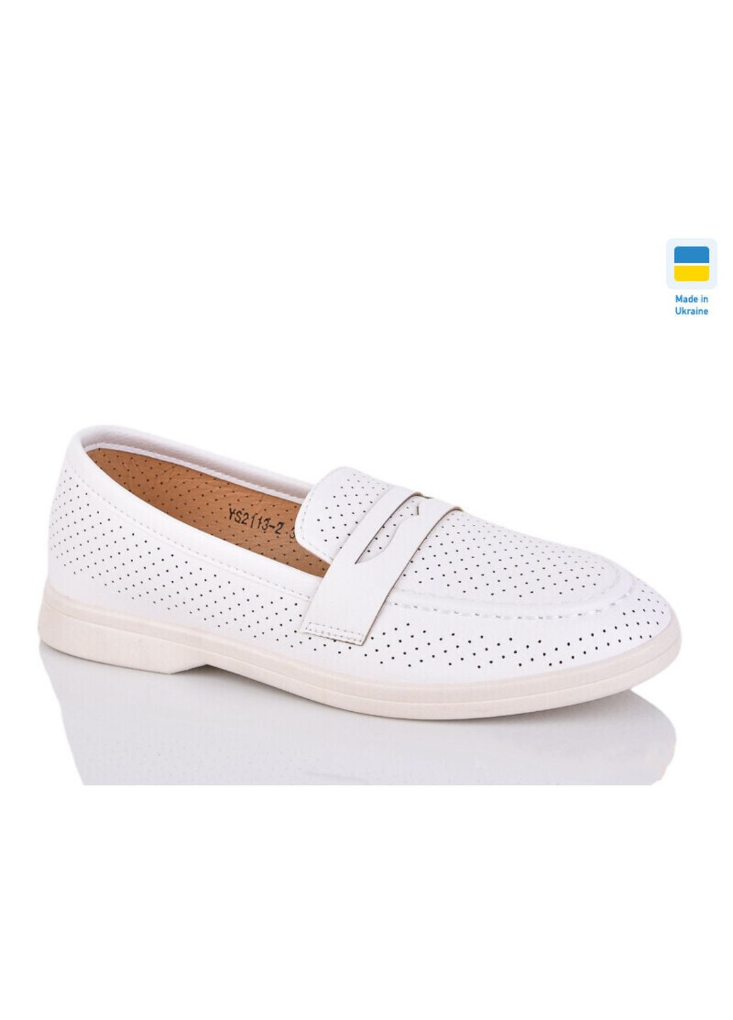 SWIN SHOES Лоферы белый з искусственная кожа, украина — всесезон (335036450)