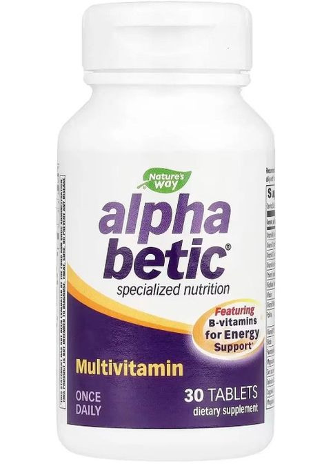 Мультивітаміни для діабетиків Alpha Betic Multivitamin 30 таб Nature's Way (359473983)