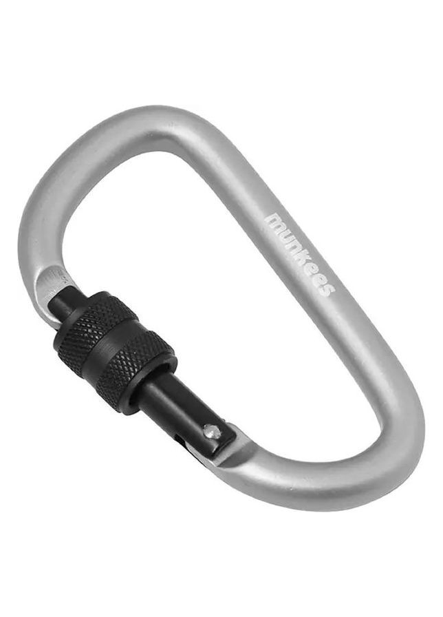 3248 карабін D with Screw Lock 8 mm x 80 mm grey (3248-GY) Munkees (315031049)