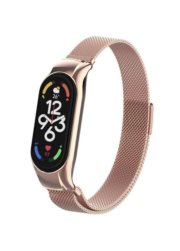 Ремешок Milanese Loop Design для Xiaomi Mi Band 3/4 Бежевый Epik (372164033)