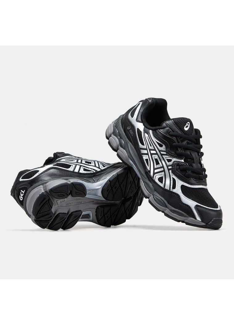 Чорні Осінні кросівки чоловічі asics gel-nyc black white асікс гель нюк No Brand