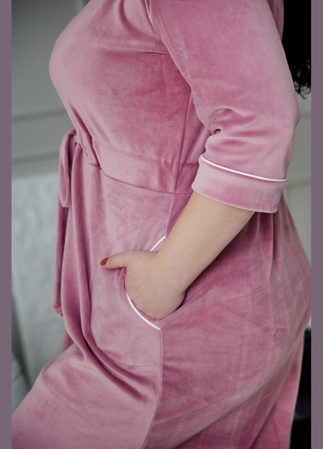 Сукня домашня велюрова, домашній велюровий No Brand халат (315725022)