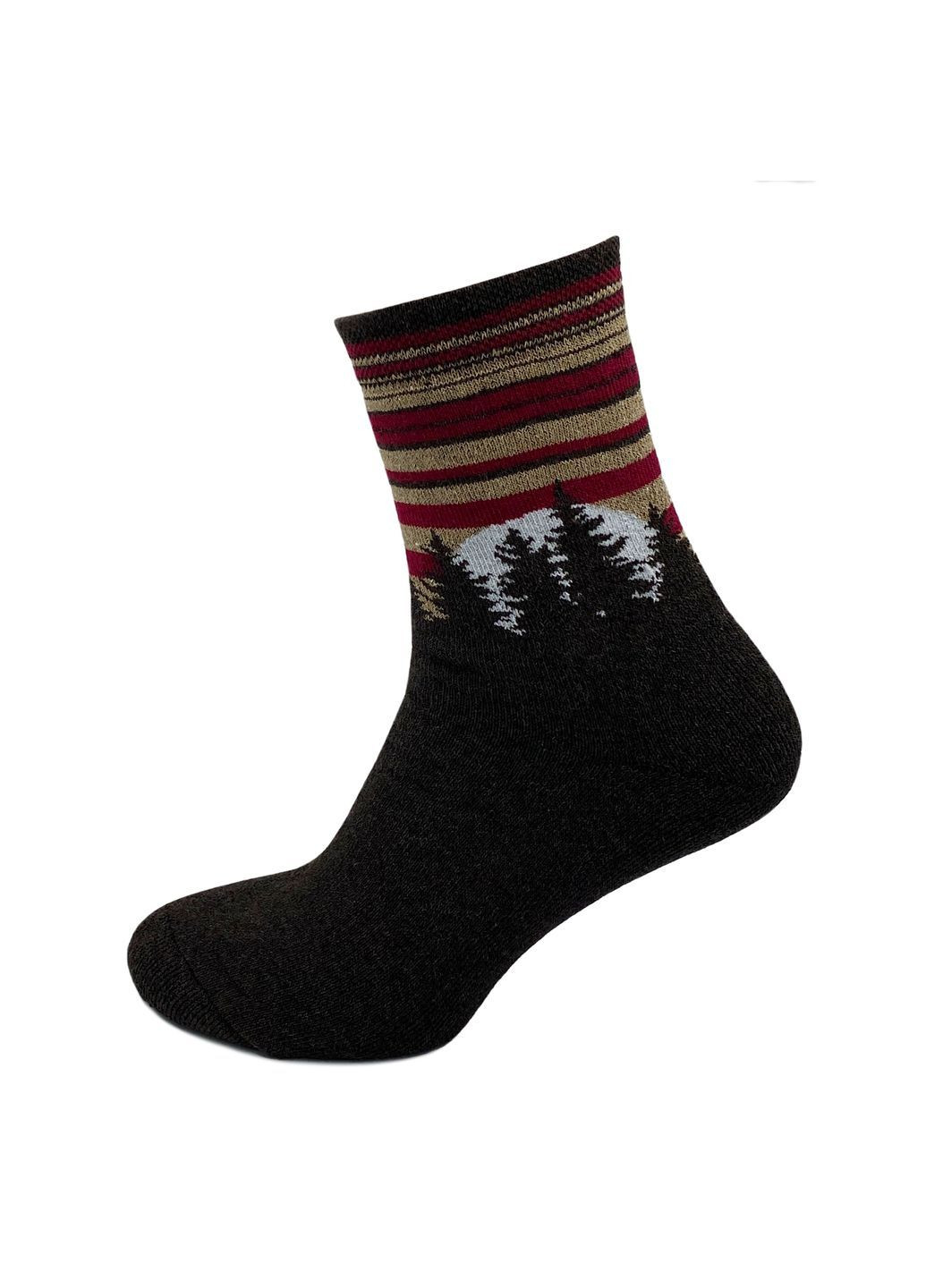 Комбіновані шкарпетки жіночі, махрові, високі. нічний ліс. набір з 3-х пар. kолір: кольоровий мікс Крокус малюнки (365858365)