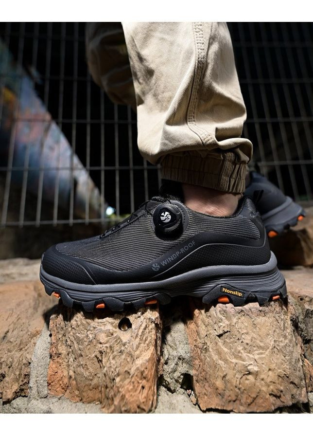 Чорні стильні кросівки чоловічі gore-tex на автозав'язці чорні No Brand