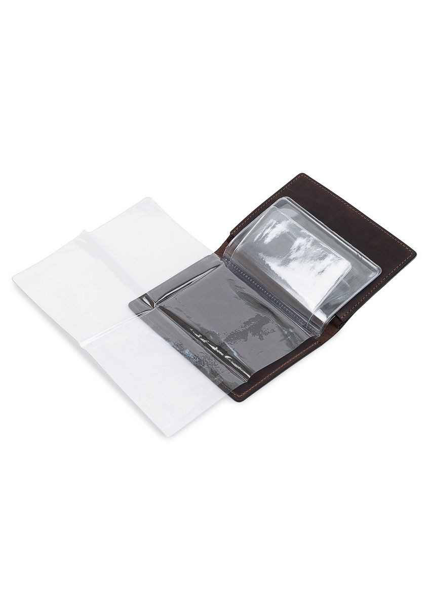 Шкіряна вінтажна обкладинка для документів 11537 Коричневий Grande Pelle (297129694)