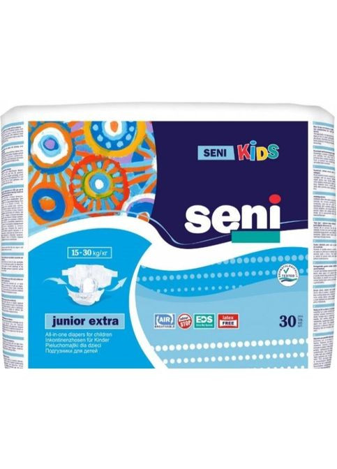 Подгузники (5900516693176) Seni Kids Junior Extra 15+ кг 30 шт (357436077)