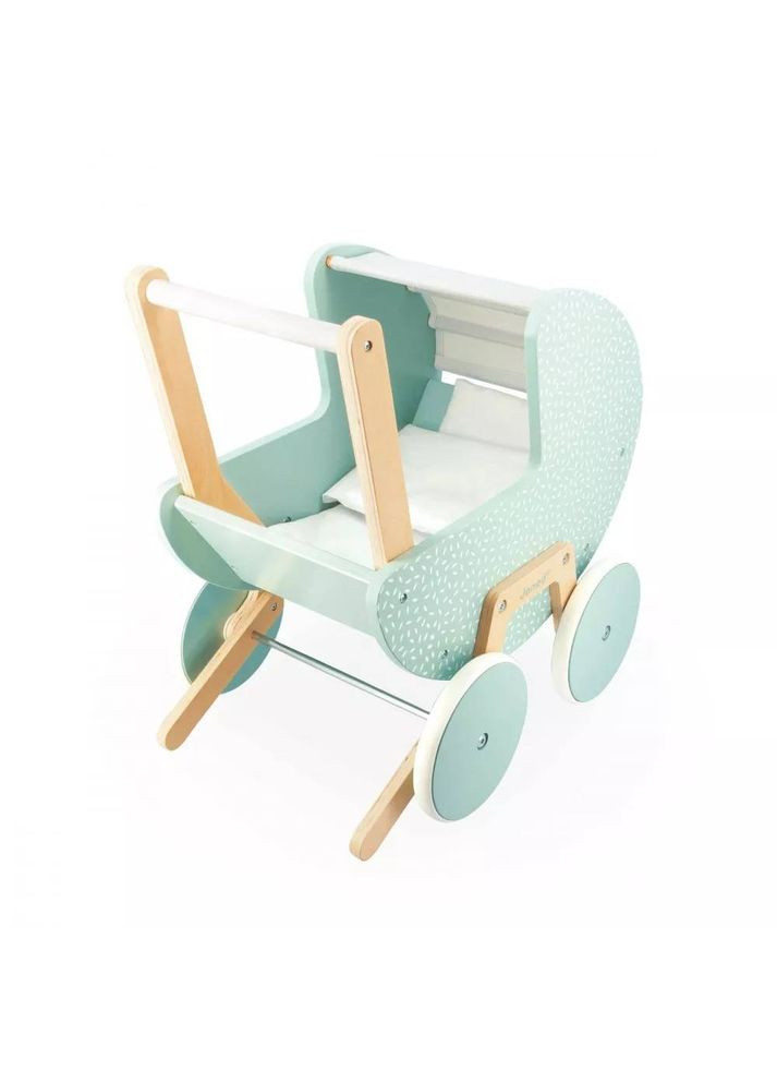 Коляска для куклы деревянная, с подушкой и одеялом J05900 Janod (362695803)