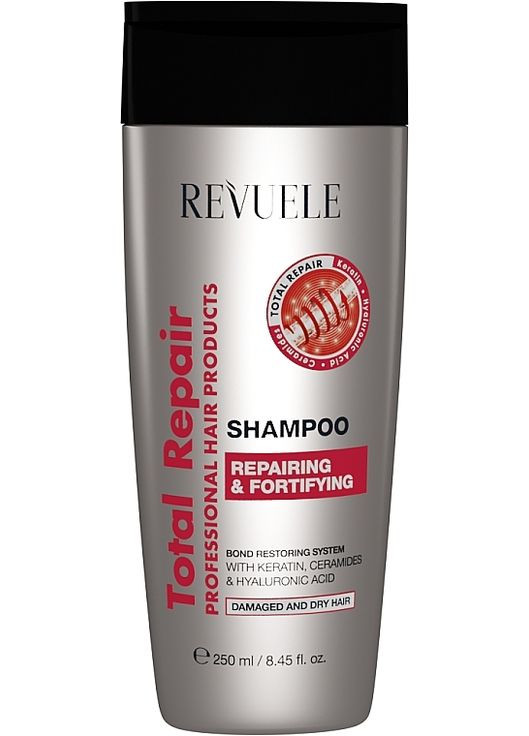 Шампунь для волос "Восстановление и укрепление" Total Repair Shampoo 250ml (1281545-194385) REVUELE (368655169)