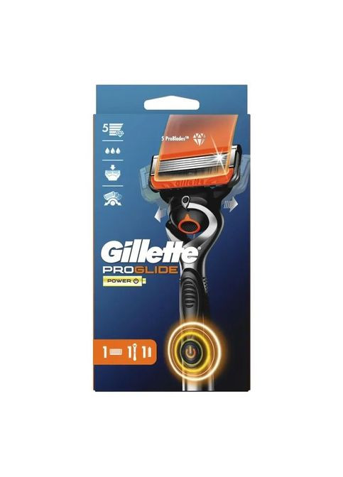 Бритва Fusion5 ProGlide Power с 1 сменным картриджем (7702018390786) Gillette Fusion5 ProGlide Power з 1 змінним картриджем (349822817)