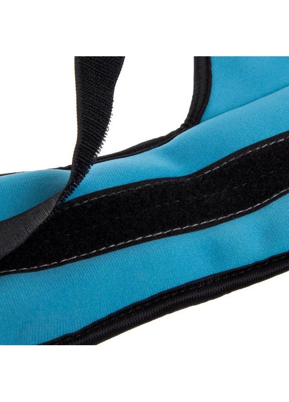 Обтяжувачі-манжети для рук Pro (2x0,5кг) (верх-нейлон, наповнювач-металеві кульки, блакитний-чорний) Zelart (361439141)