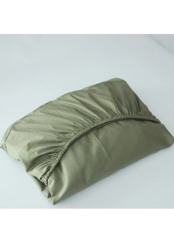 Простыня на резинке Сатин Premium 70х190х10 см (MS-850003960) Moon&Star Pistachio (386597503)