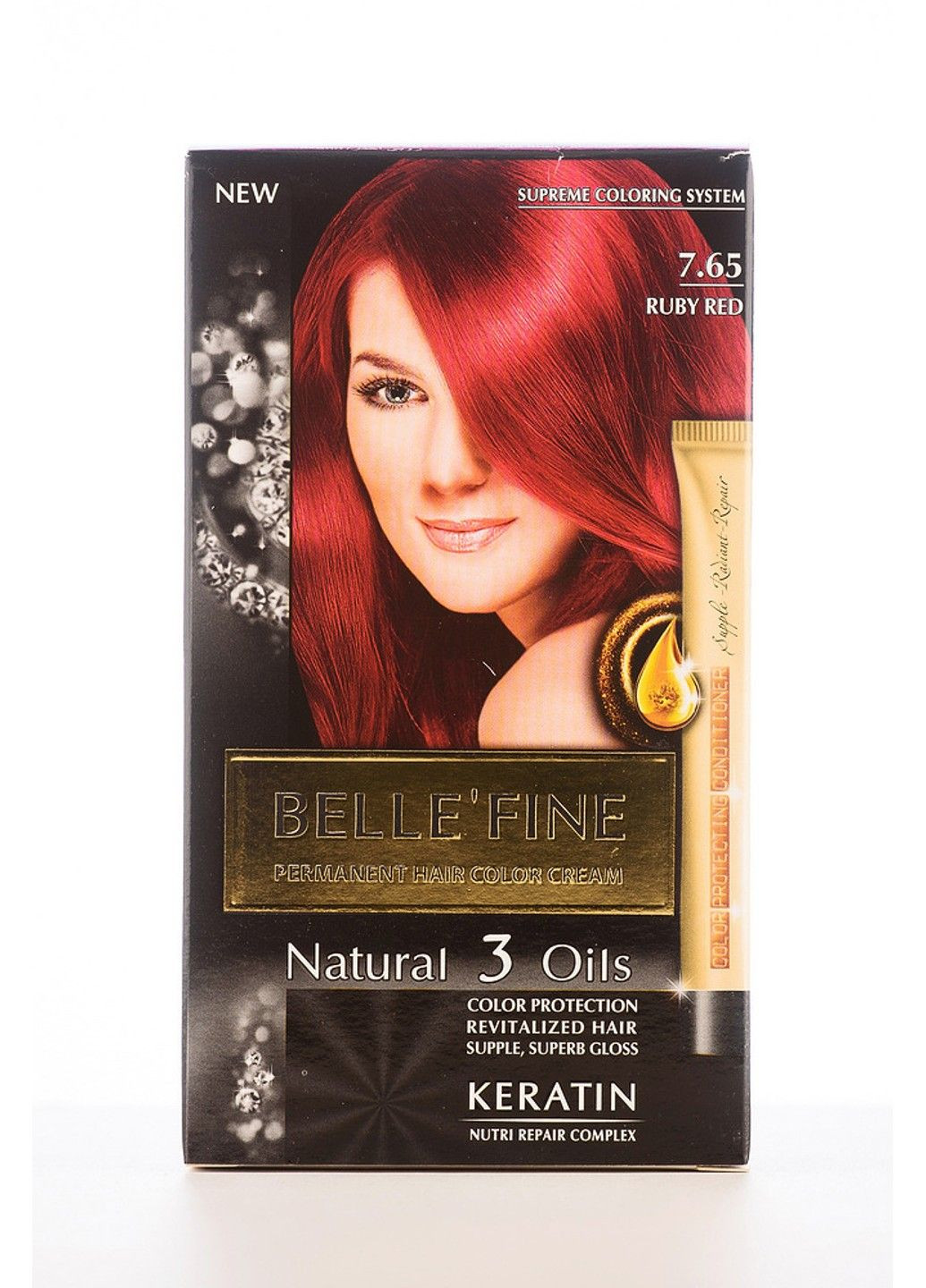 Краска для волос BELLE`FINE 7.65 красный рубин BELLE’FINE (323225678)
