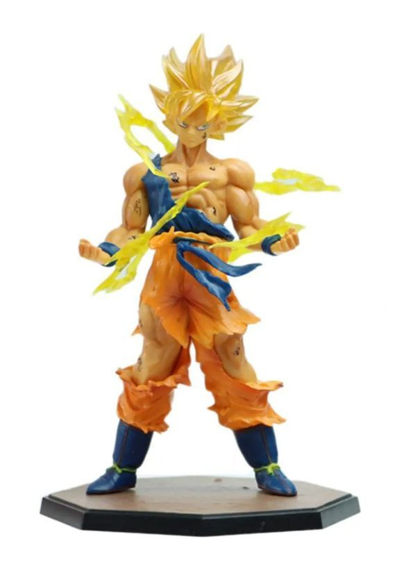 Фигурка Son Goku Super Saiyan 17 см Dragon Ball из ПВХ, коллекционная аниме статуэтка с подставкой, подарок фанатам серии No Brand (362682233)