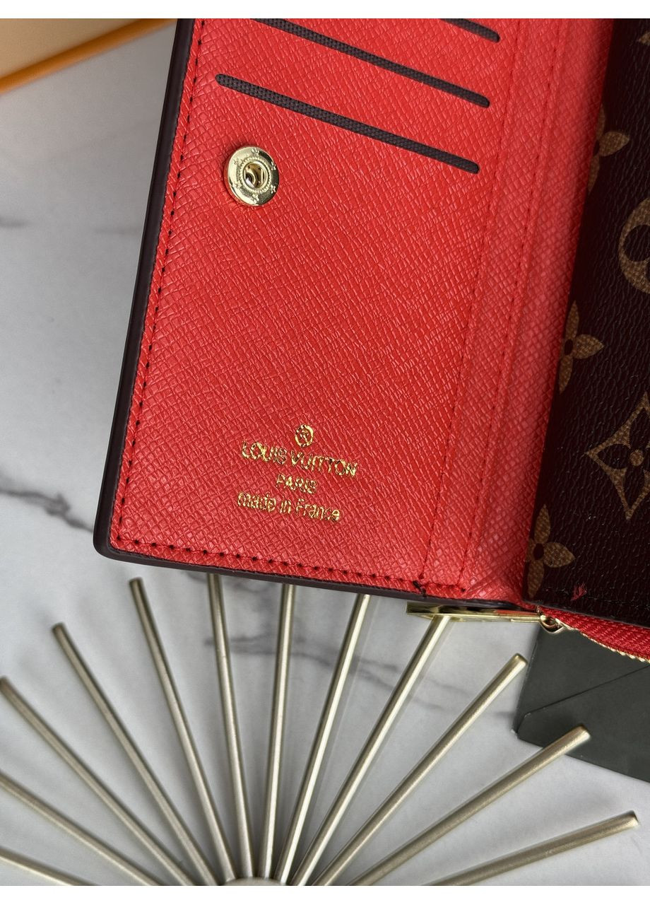 Женский кошелеккоричневый + красный книжка No Brand (369934946)