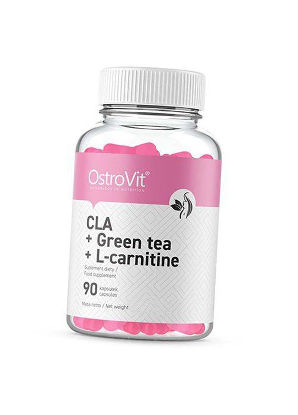 КЛА Экстракт зеленого чая и Карнитин CLA plus Green Tea plus L-Carnitine 90капс Ostrovit (292710532)