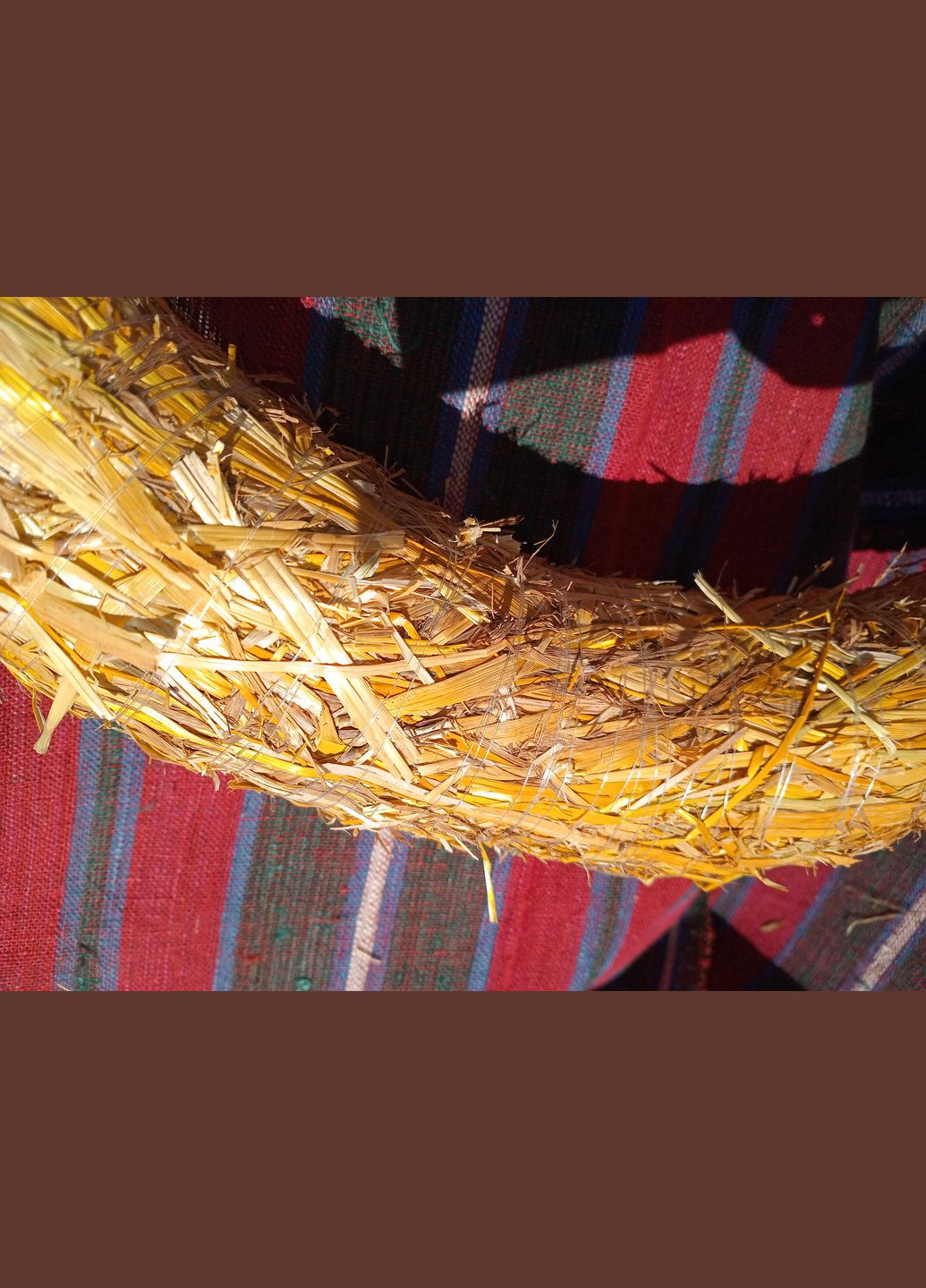 Венок из соломы 70см No Brand (304649932)