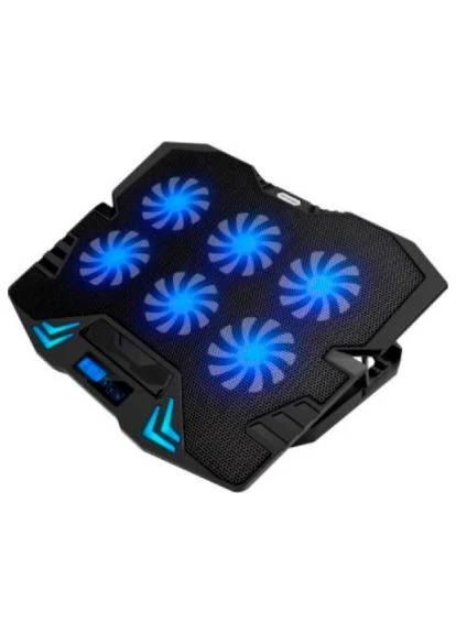 Підставка до ноутбука 10-17", 6*70mm 1800 RPM, 2*USB, + LCD, 365*297*30mm, Black (K8) IceCoorel 10-17", 6*70mm 1800 RPM, 2*USB, + LCD, 365*297*30m (380218072)