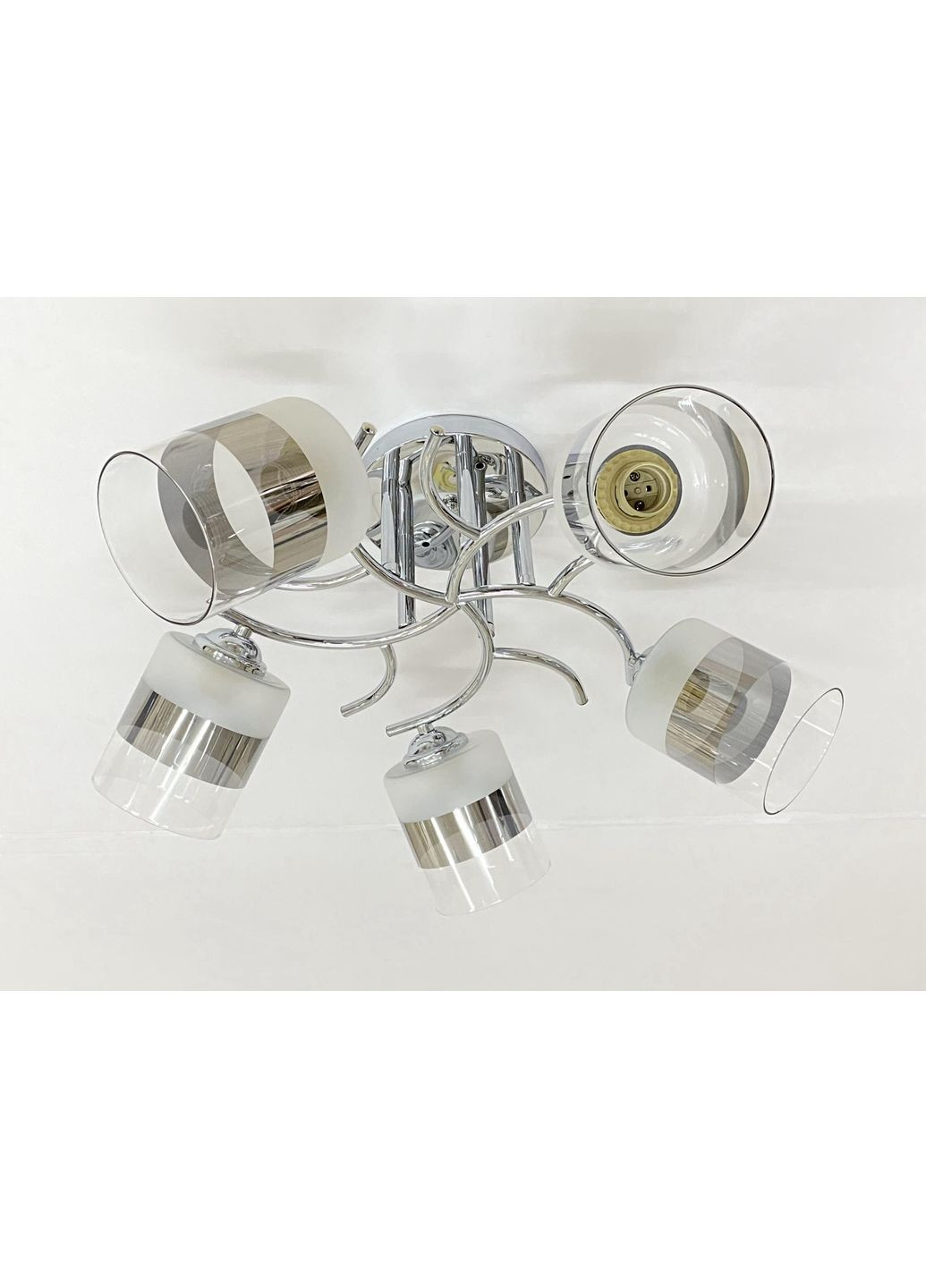 Стельова Люстра на 5 плафонів 6978B/5 (Хром) Valeso (366546720)