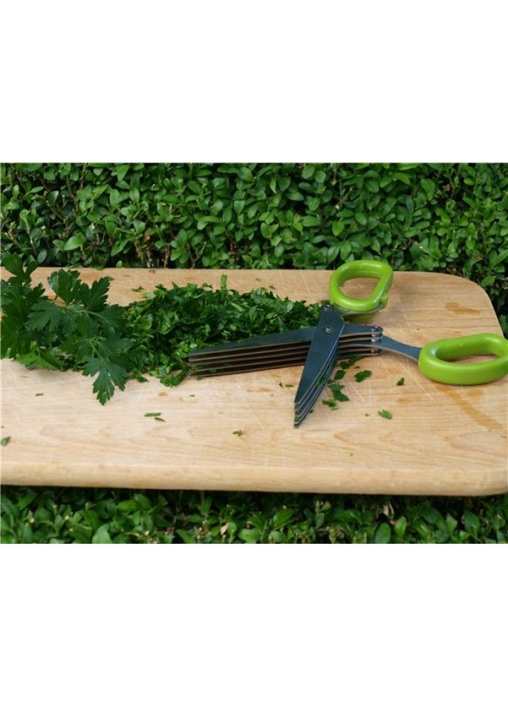 Ножиці для зелені 5 лез із нержавіючої сталі зелені кухонні ножиці для нарізки трав та зелені ProDobro (365440520)
