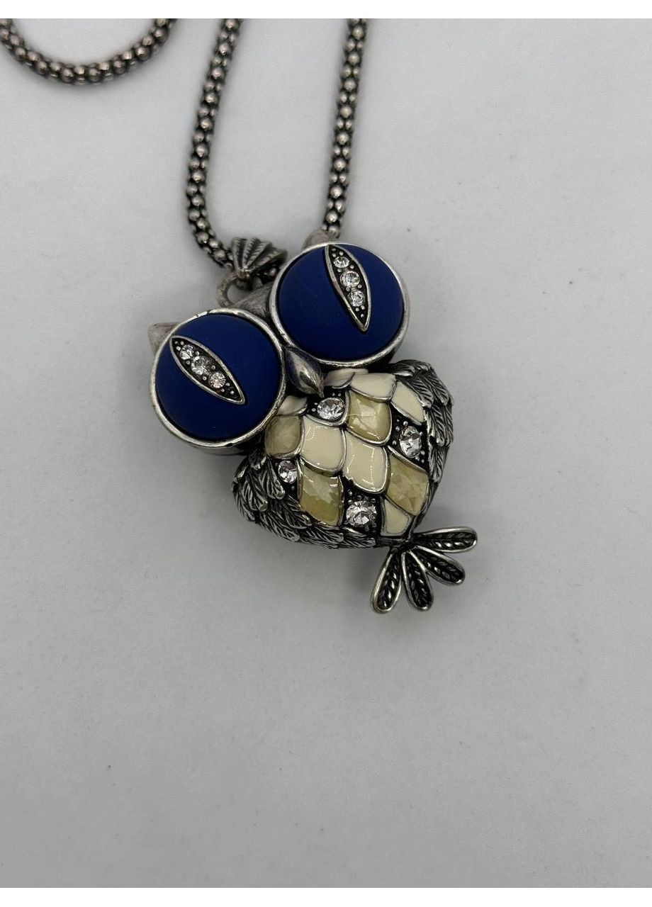 Подвеска бижутерная Сова 40*50*20 мм 74 см Синий No Brand (350633888)