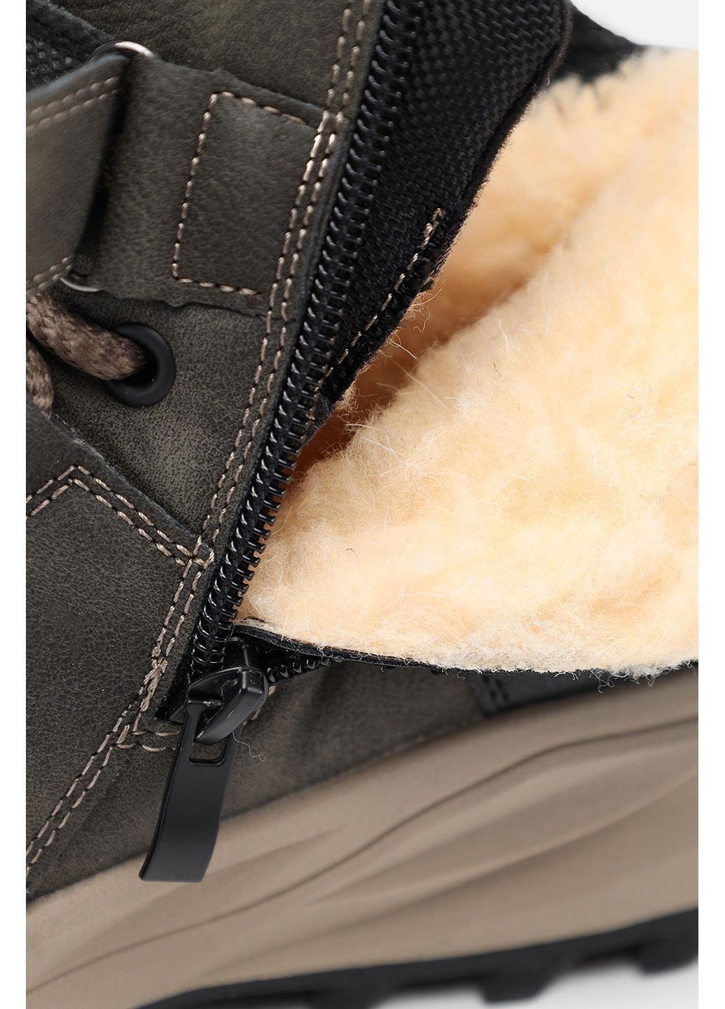 Хаки зимние ботинки для мальчика цвет хаки цб-00285224 Kimboo