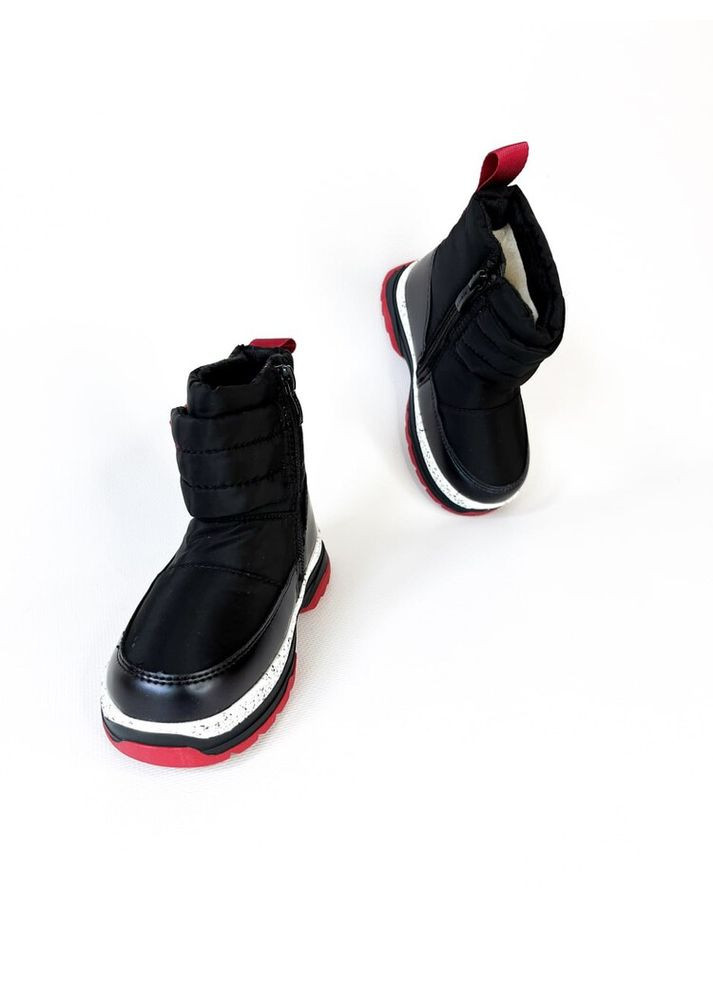 Черные зимние дутики 22 г 15 см черный артикул з166 Apawwa