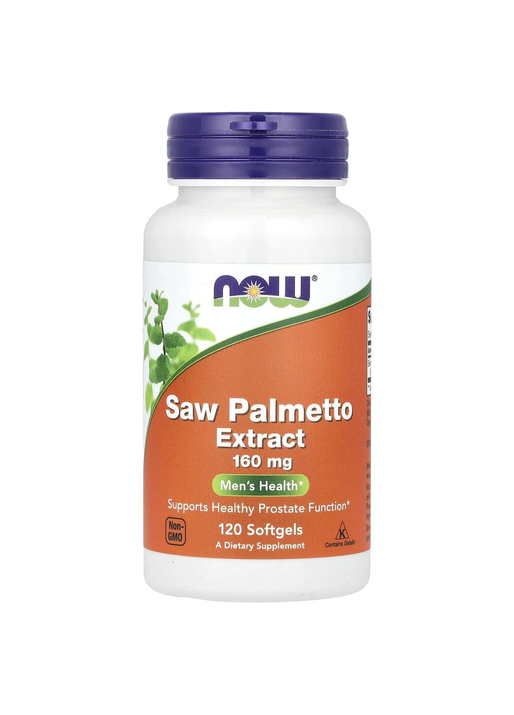 Со Пальметто, Saw Palmetto,, екстракт, 160 мг, 120 капсул Now Foods (362371219)