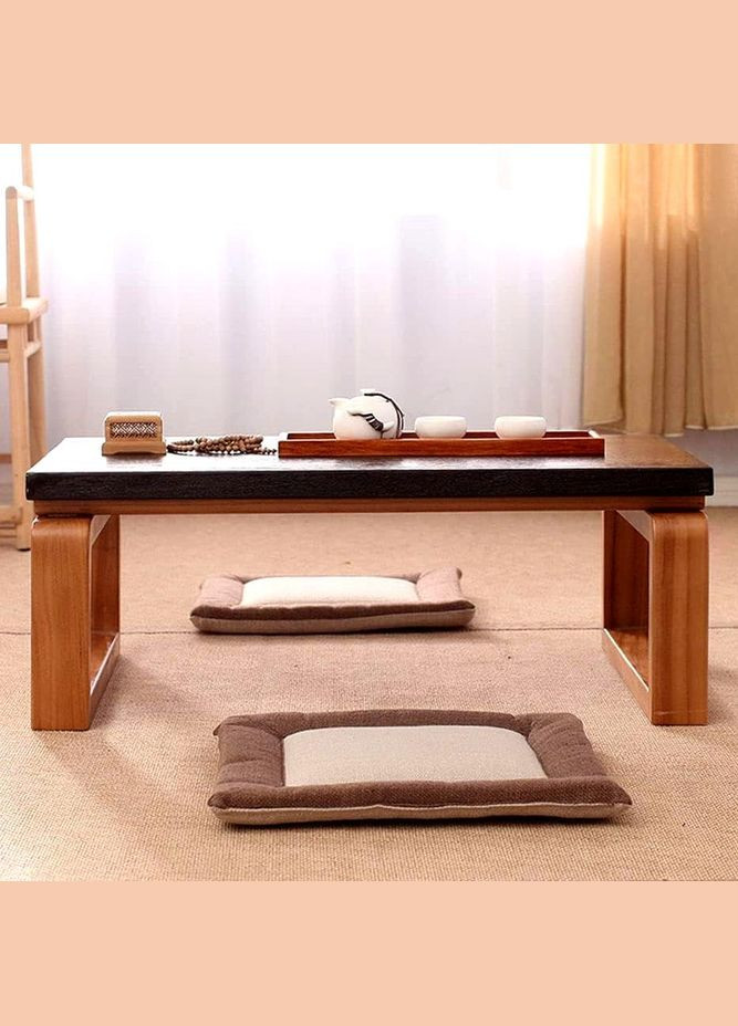 Столик для медитації з дерева Банкарі 100х60х37 охра-венге (МДТ-106037170412) No Brand (328225895)