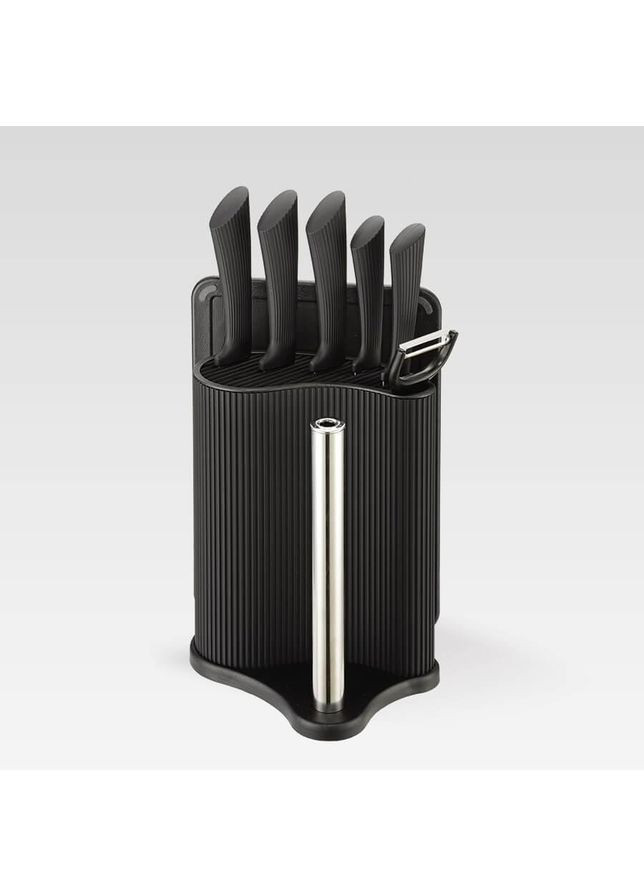 Набір ножів з обробною дошкою MR-1413-BLACK, 8 предметів Maestro чорний,