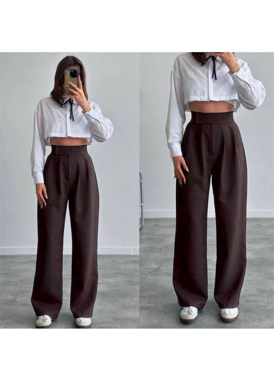 Женские широкие брюки на липучке Україна (354824051)