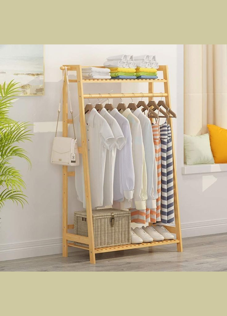 Стойка вешалка для одежды из дерева Силистра 70 ваниль (СВГ-700802) No Brand (328072633)