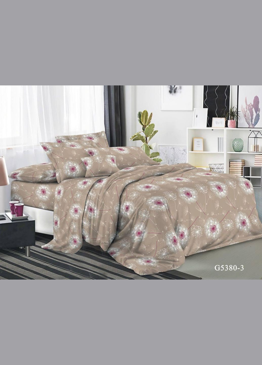 Двоспальний комплект постільної білизни Бязь 3D Premium 180х220 см BP2-291 Vital-Textile (304369532)