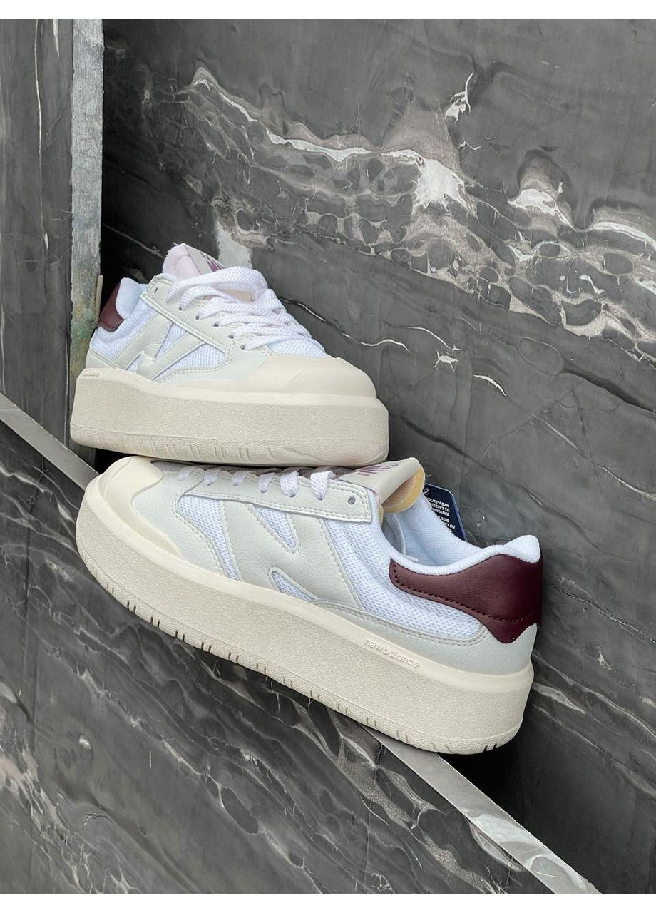 КРОССОВКИ ЖЕНСКИЕ NEW BALANCE CT 302 WHITE BROWN НЬЮ БЕЛАНС CT302 No Brand белые демисезоны (367170818)