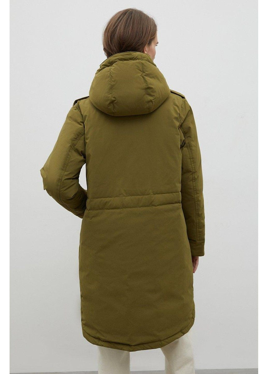 Оливковый (хаки) зимний Пуховик Finn Flare