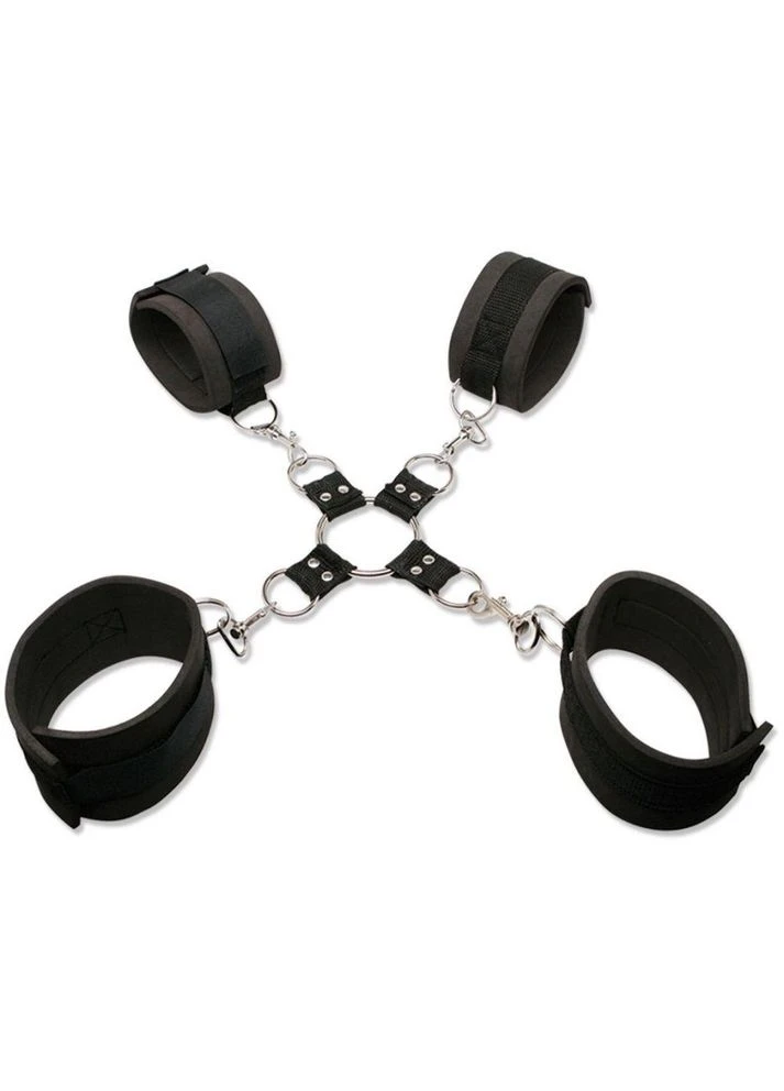 Наручники та поножі з фіксацією FETISH FANTASY «Extreme Hog-Tie Kit Pipedream (303893407)
