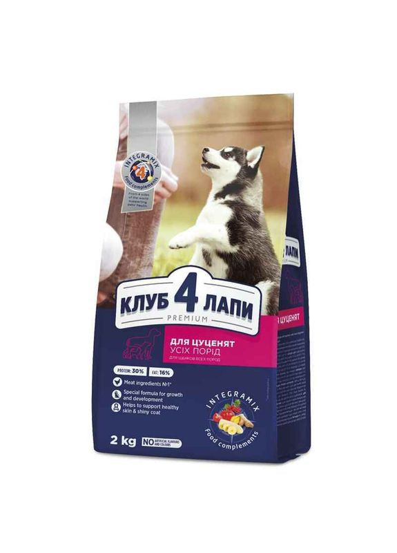 Premium Puppy All Breeds Chicken - Сухий корм із куркою для цуценят собак різних порід - 2 кг Club 4 Paws (327070025)
