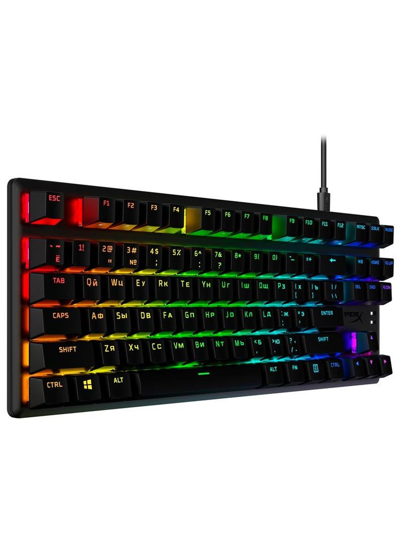 Клавиатура Alloy Origins Core PBT Aqua RGB Black (639N9AA) HyperX (336952894)